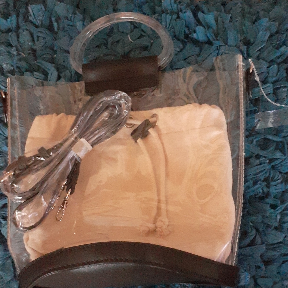 Clear bag with strap